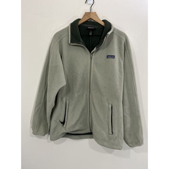 Patagonia Synchilla Jacket XL Olive Green Full Zip Fleece Sherpa Y2K Gorpcore - Picture 1 of 14